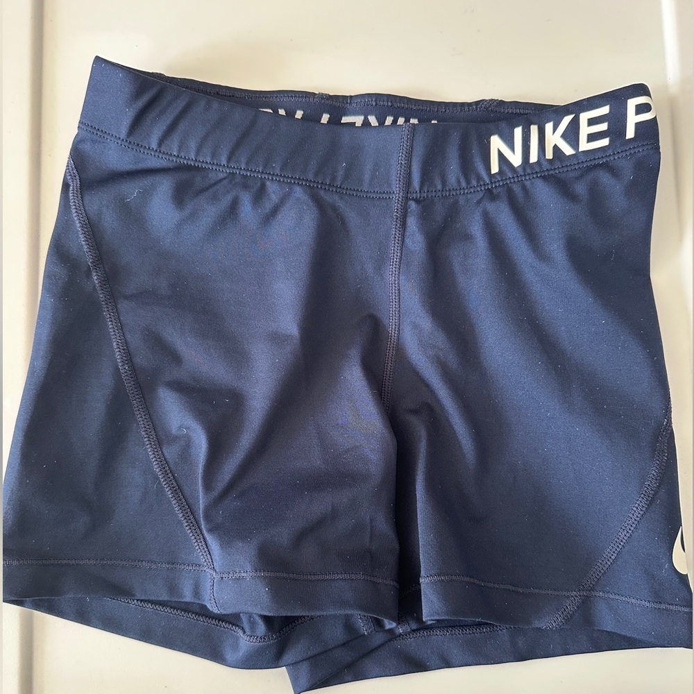 Nike Women's Navy Blue Spandex Shorts